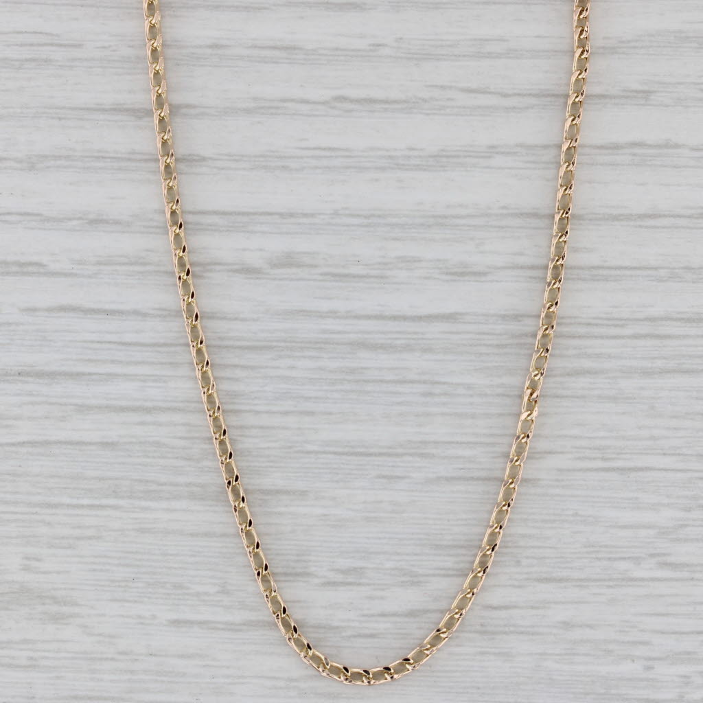 Gray Wheat Chain Necklace 10k Yellow Gold 17.75" 2.3mm