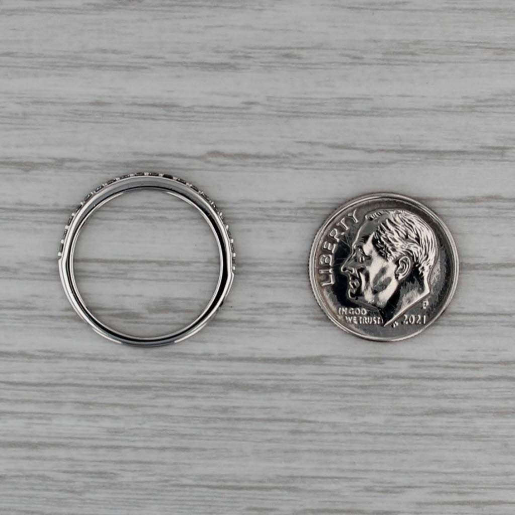 Lab Grown 0.30ctw Diamond Wedding Ring 14k White Gold Band Size 7 Stackable