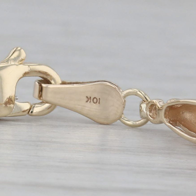 3.34ctw Lab Created Ruby Diamond Tennis Bracelet 10k Yellow Gold 7"