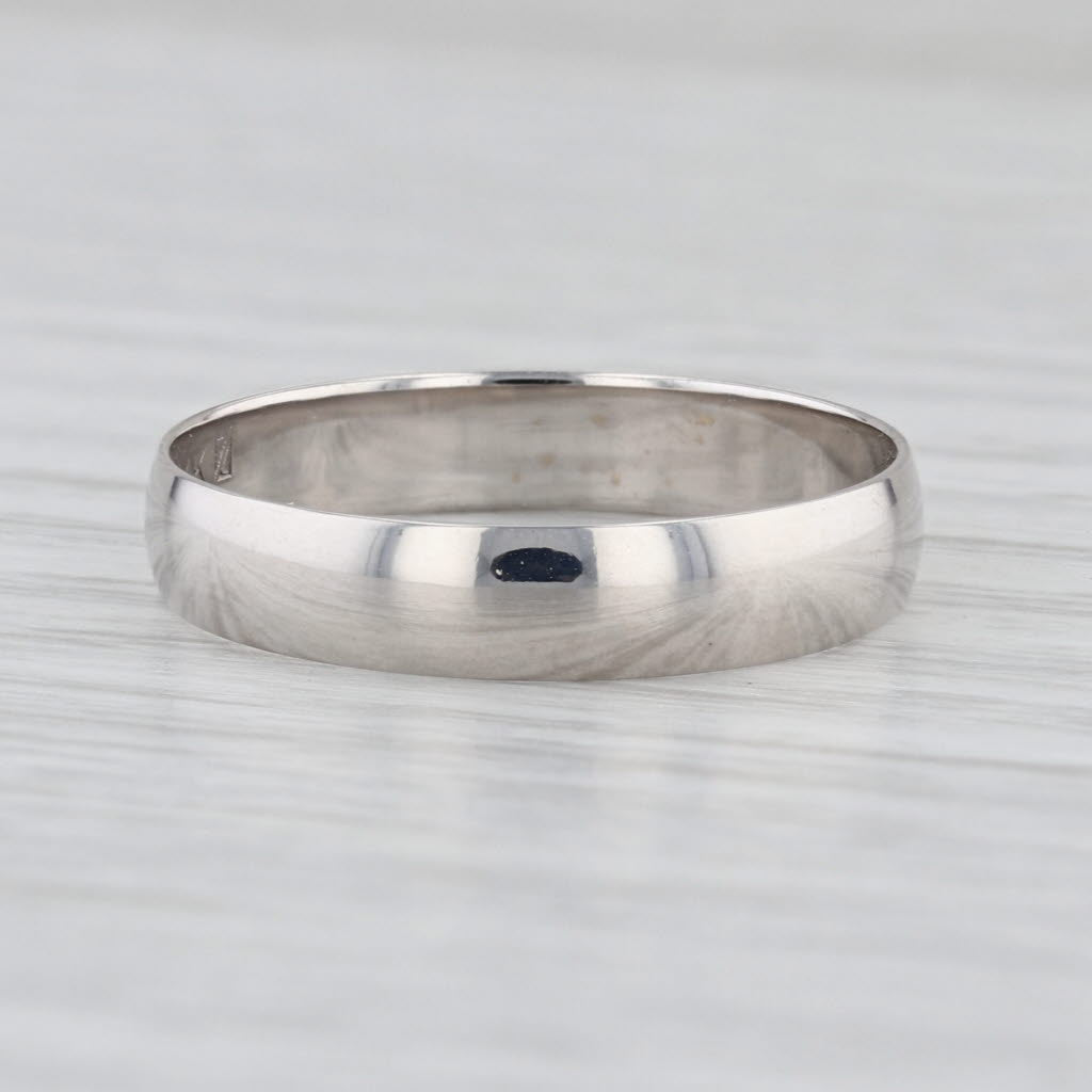 Classic 14k White Gold Wedding Band Size 10 Ring