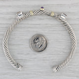 David Yurman Renaissance Cuff Bracelet Sterling Silver 14k Gold Citrine Amethyst