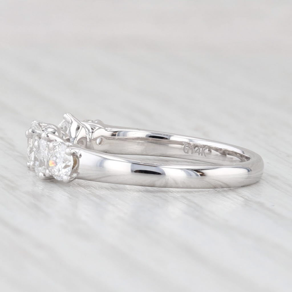Light Gray New 0.71ctw Diamond Wedding Band 14k White Gold Stackable Anniversary Ring 6.5