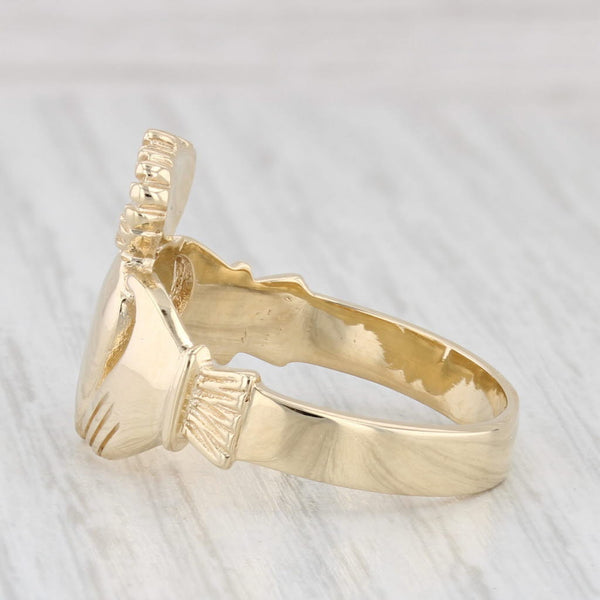 Irish Claddagh Ring 10k Yellow Gold Size 11 Wedding Band