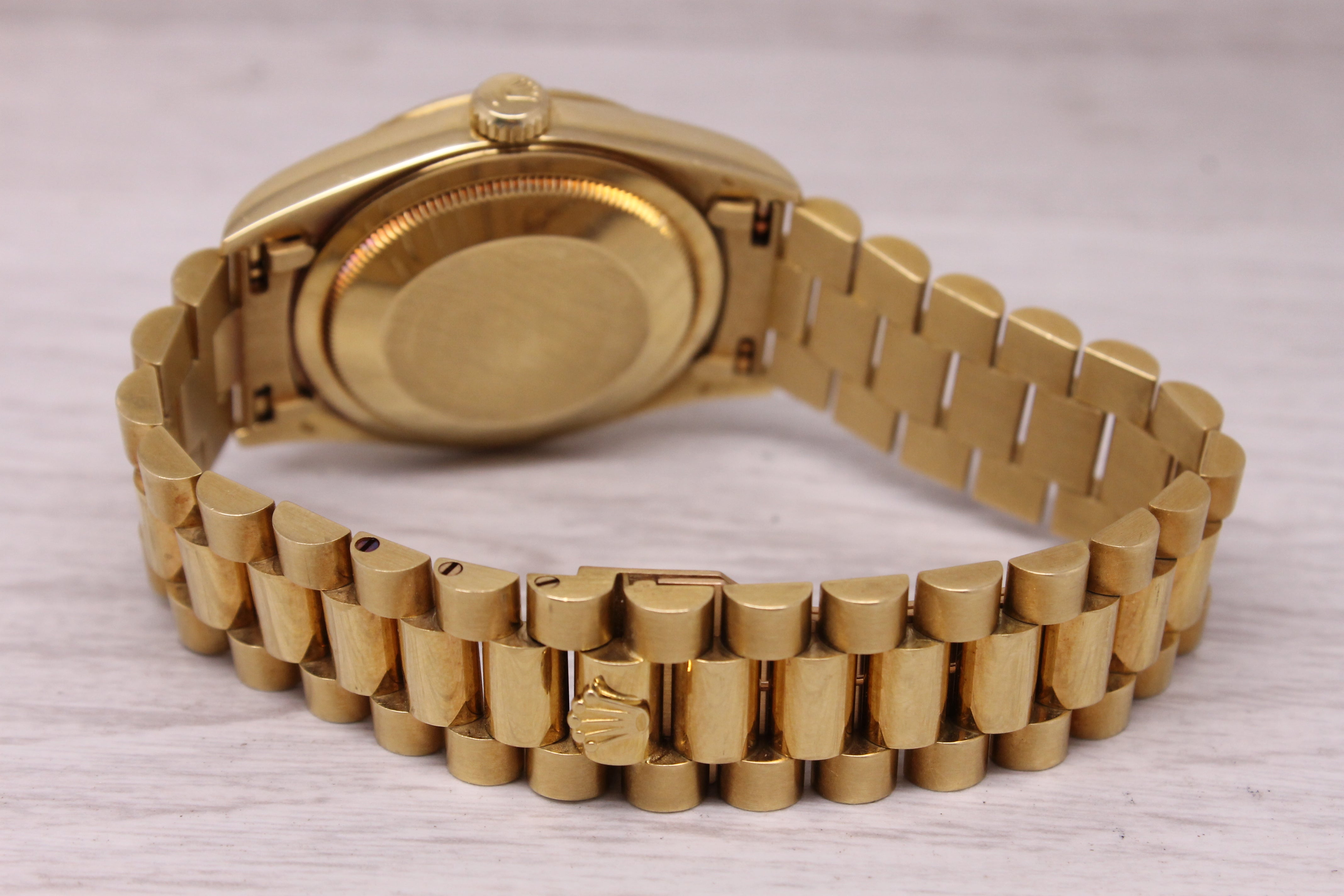Vintage 1989 Rolex Day Date 18238 Mens 36mm 18k Gold President Watch Box & More
