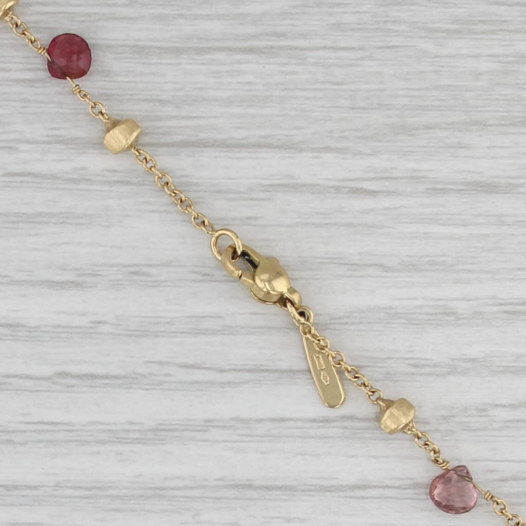 Marco Bicego Paradise Layering Necklace 18k Gold 23" Cultured Pearl Multistone
