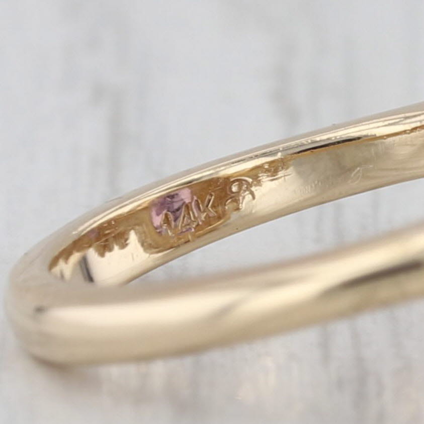 2.90ctw Amethyst Halo Ring 14k Yellow Gold Size 6.75 Openwork Flowers