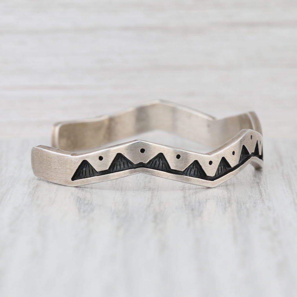 Lymann Nasyestewa Vintage Hopi Cuff Bracelet Sterling Silver Native American