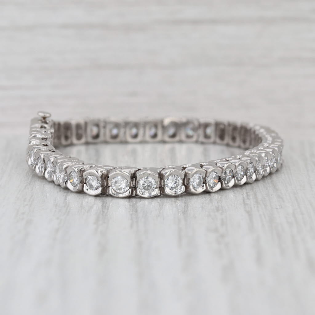 4.70ctw Diamond Tennis Bracelet Platinum 7" 5.2mm