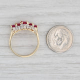 Light Gray 1.80ctw Lab Created Ruby Diamond Ring 10k Yellow Gold Size 7