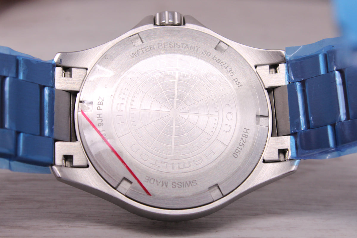 Hamilton Navy Scuba 43mm Steel Automatic Watch Black Dial Swiss H82515130 MINT