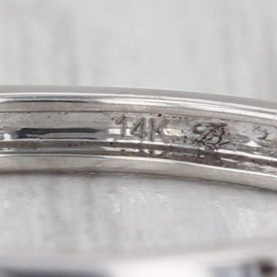 0.18ctw Diamond Wedding Band 14k White Gold Stackable Anniversary Ring Size 7.25