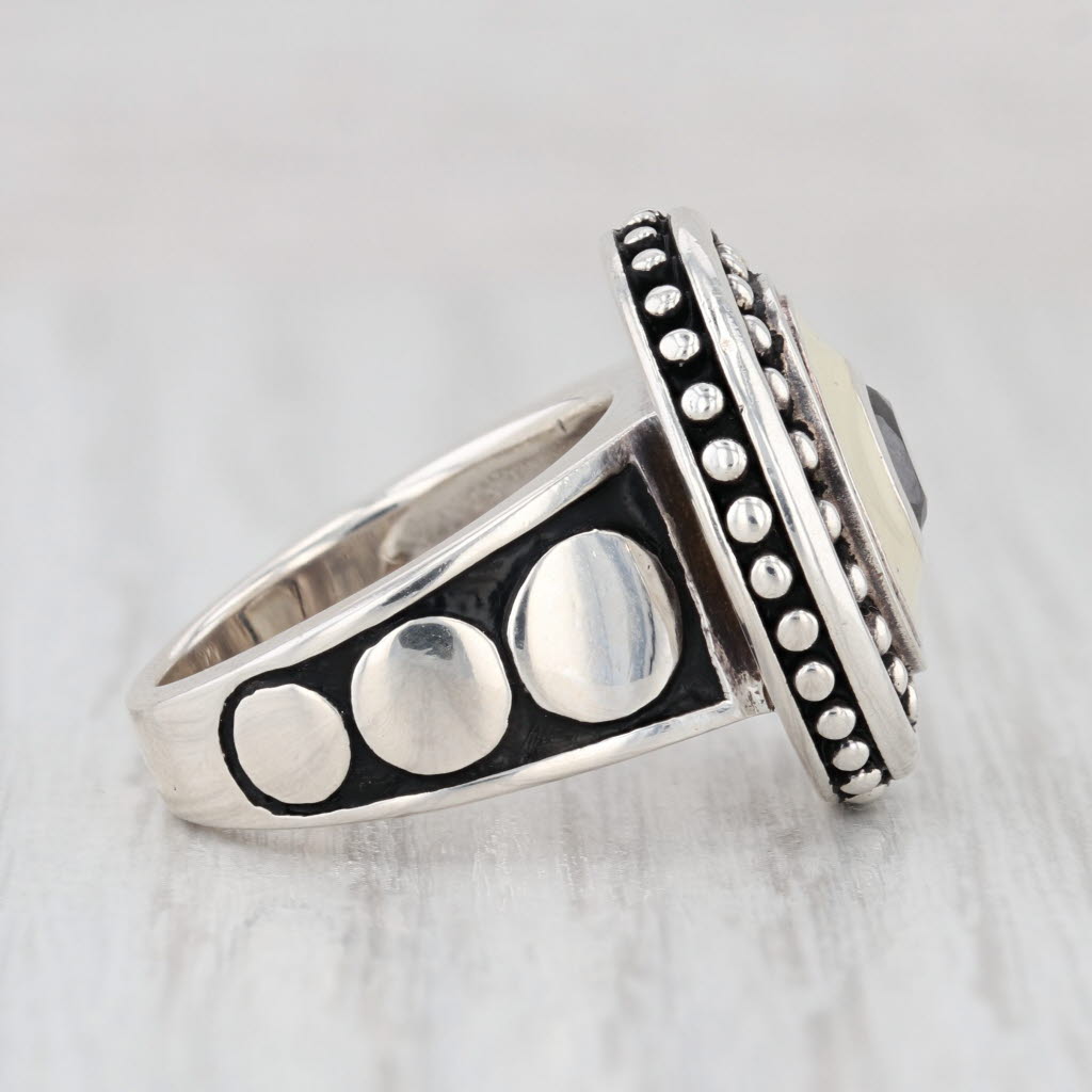 Kameleon Black Cubic Zirconia Pop Ring Sterling Silver Size 5.25 Interchangeable