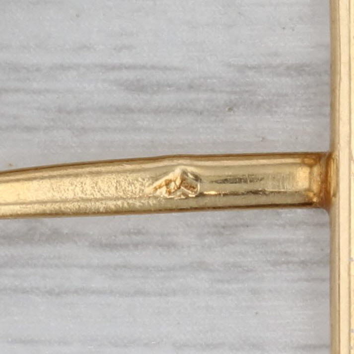 Gray Antique Hair Pin Clip 18k Yellow Gold French Hallmarks