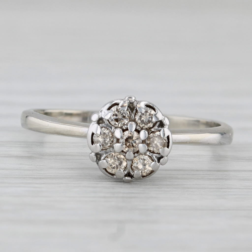 Gray Vintage 0.23ctw Diamond Engagement Ring 14k Yellow Gold Size 8