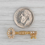 Kappa Kappa Gamma Fraternity Key Badge 18k Gold Pearl Vintage Greek Pin