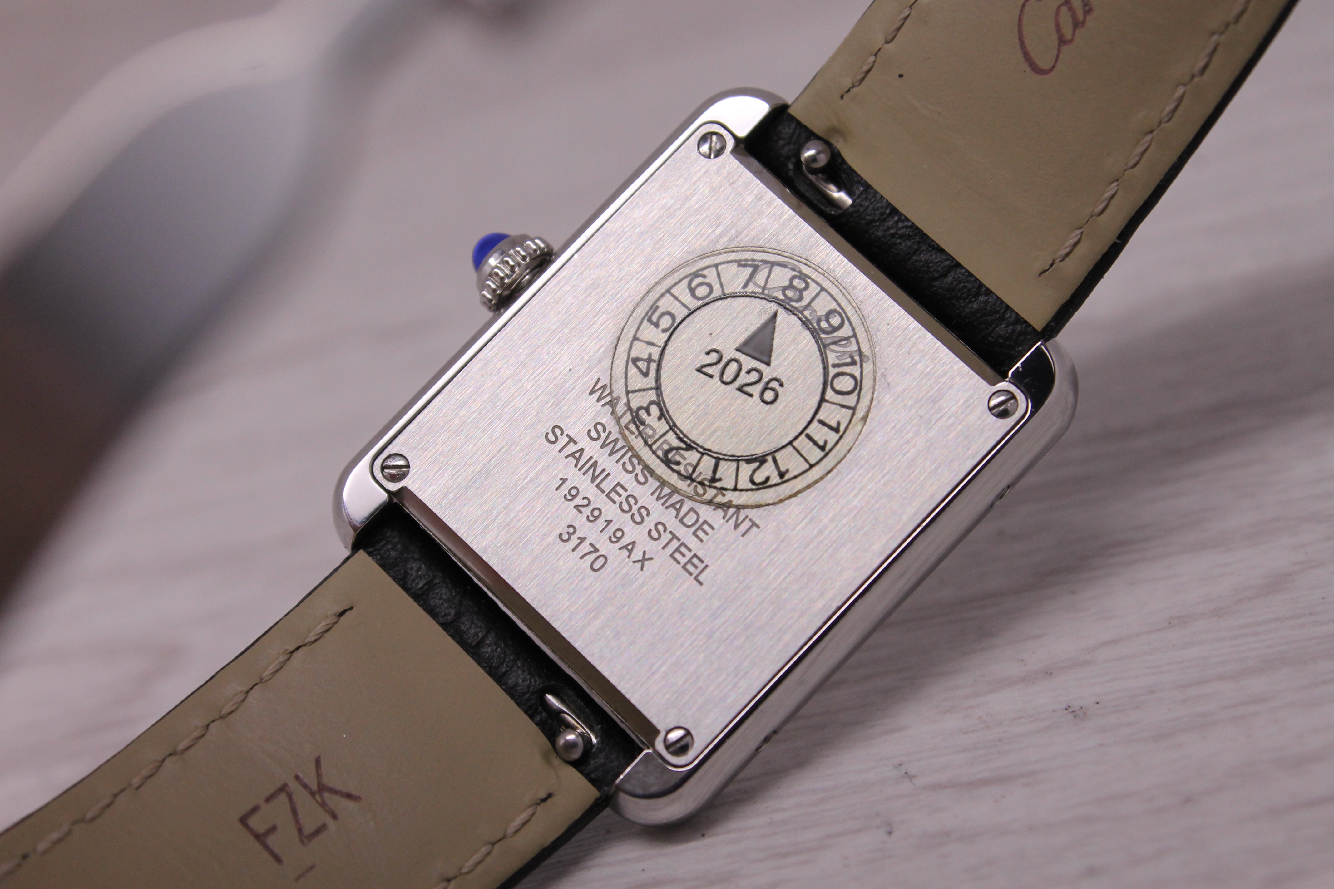 Cartier Solo Tank ref.3170 Stainless Steel 24mm Quartz Watch Strap Deployant Box