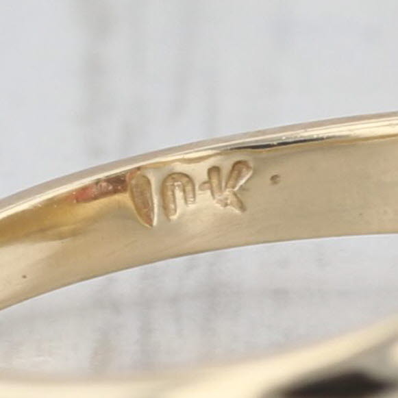 0.50ctw Garnet Cubic Zirconia Ring 10k Yellow Gold Size 6.25 Oval Bypass