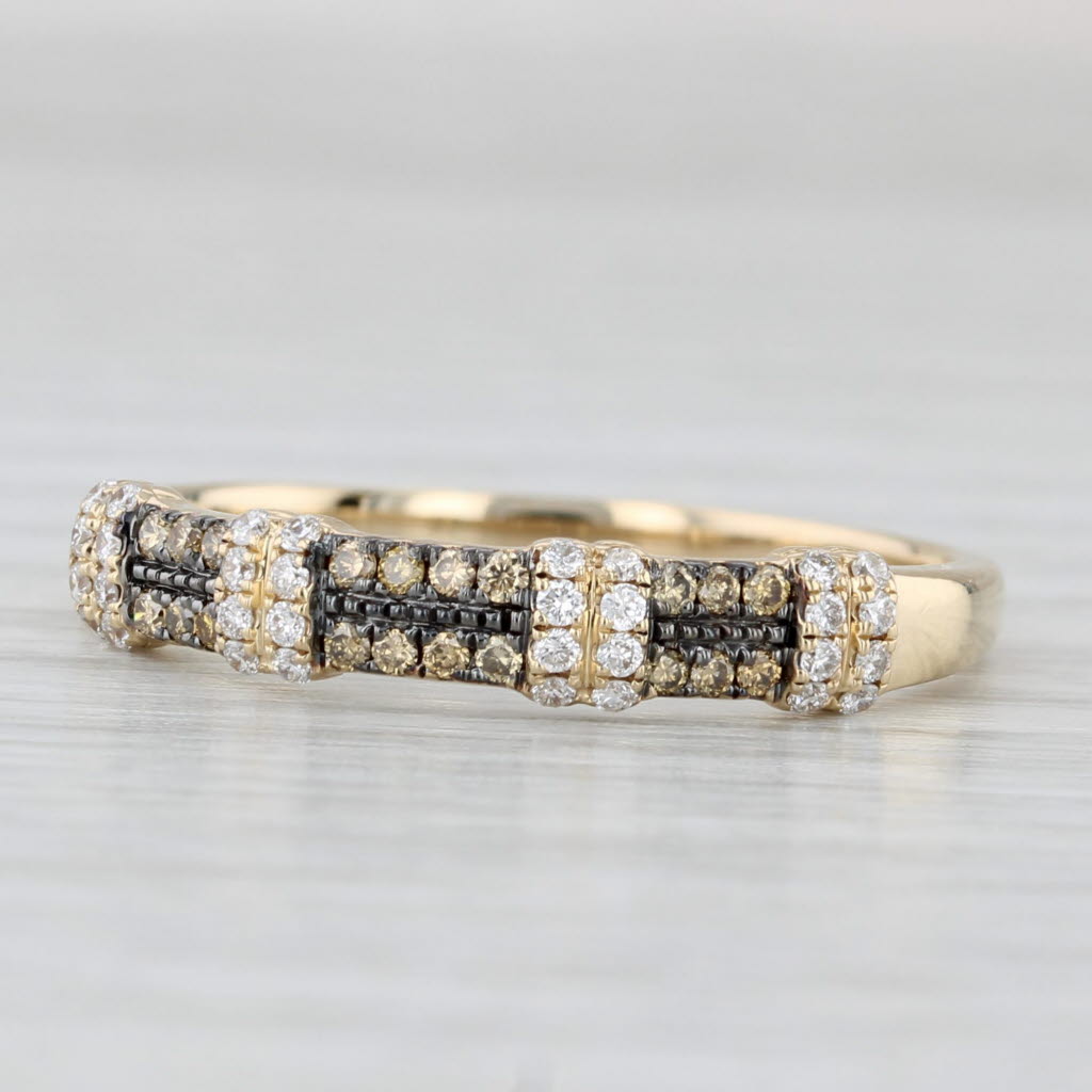 Le Vian 0.34ctw White Champagne Diamond Ring Wedding Band 14k Gold Size 10.75