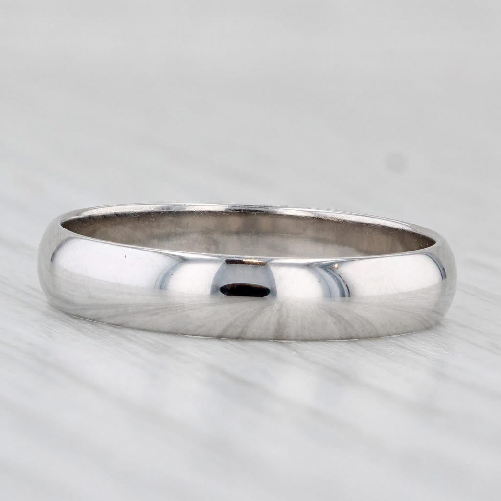 Light Gray White Gold Wedding Band 14k Size 8.75 Ring