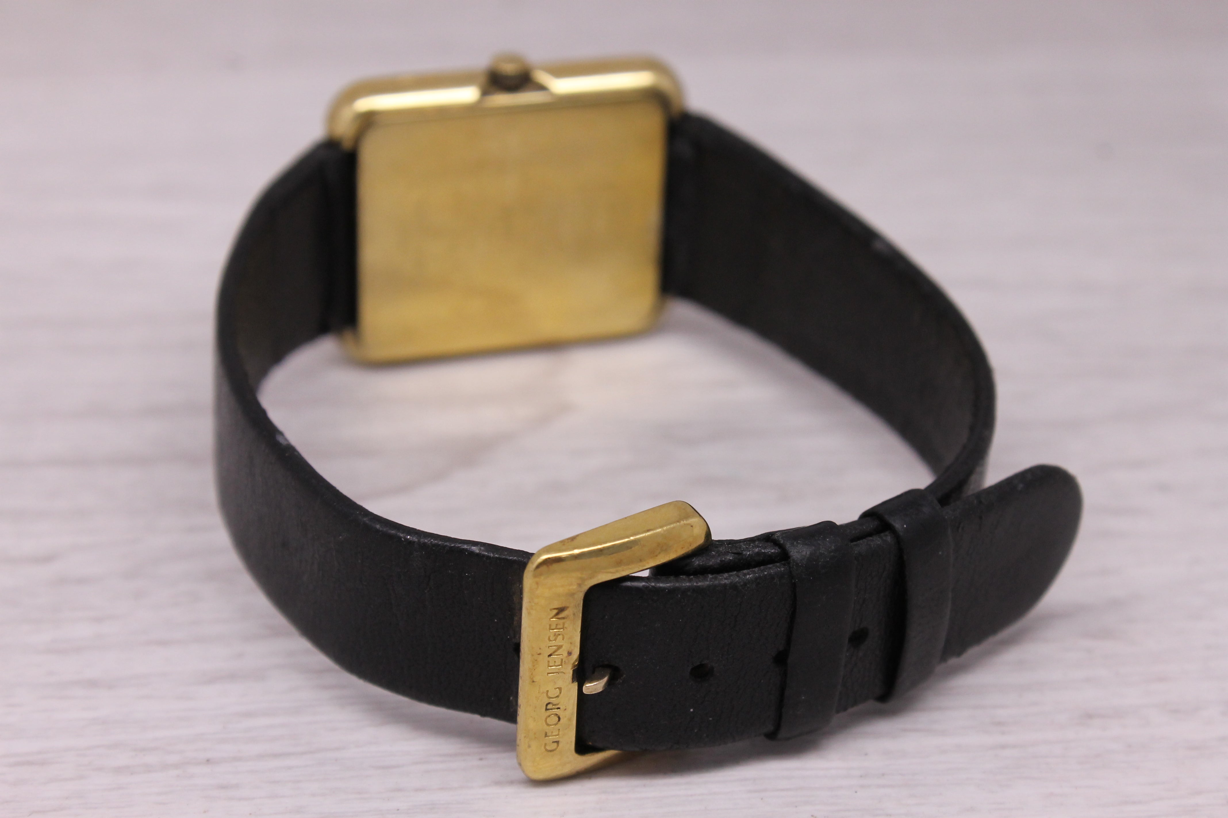 Vintage Georg Jensen 925 Sterling Silver Vermeil 29mm Mens Analog Digital Watch