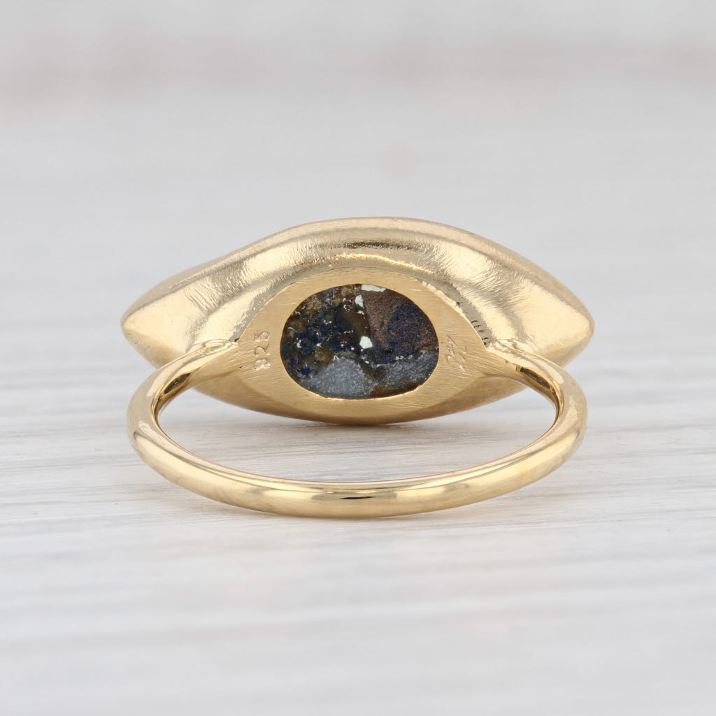 New Nina Wynn Druzy Amethyst Ring Sterling Silver 22k Gold Vermeil Size 7