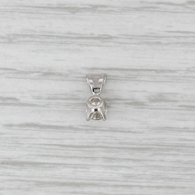 New 0.29ct Champagne Diamond Solitaire Pendant 14k White Gold Small Round Drop