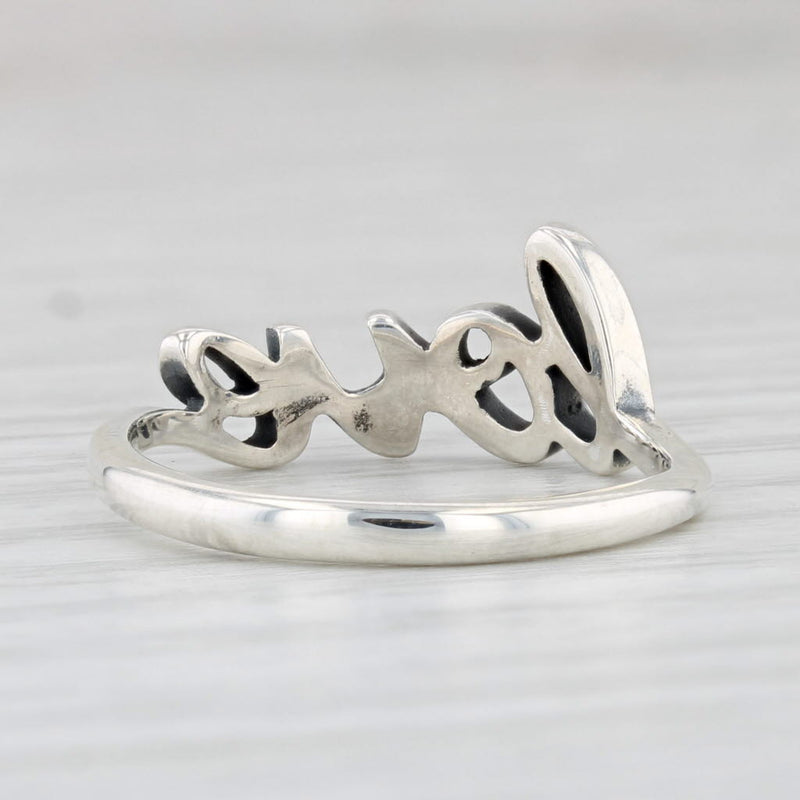"Love" Ring Sterling Silver Size 7.25 Statement Gift James Avery