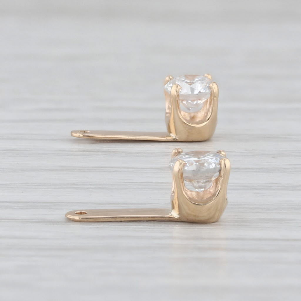 0.81ctw Diamond Earring Enhancer Drops for Stud Earrings 14k Yellow Gold
