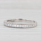 Light Gray 0.25ctw Diamond Wedding Band 10k White Gold Stackable Anniversary Ring Size 7.25