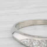Vintage Diamond Wedding Band 14k White Gold Size 6.5 Stackable Ring