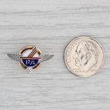 Gray Piedmont Airlines Service Pin Diamond 10k Gold Souvenir Lapel