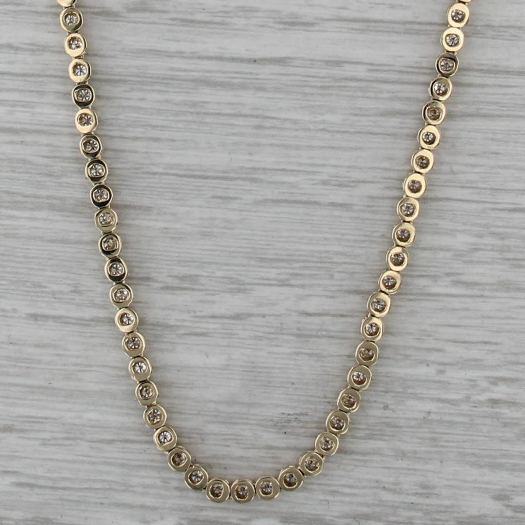 4.75ctw Lab Grown Diamond Tennis Necklace 14k Yellow Gold 19" 3mm VS2