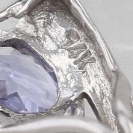 0.50ct Tanzanite Diamond Pendant 14k White Gold Small Drop