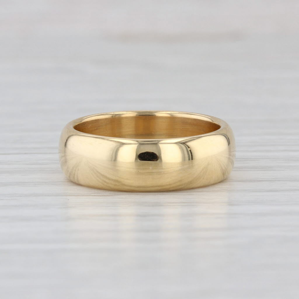 Tiffany Forever Wedding Band 18k Yellow Gold Size 5.75 6mm Ring