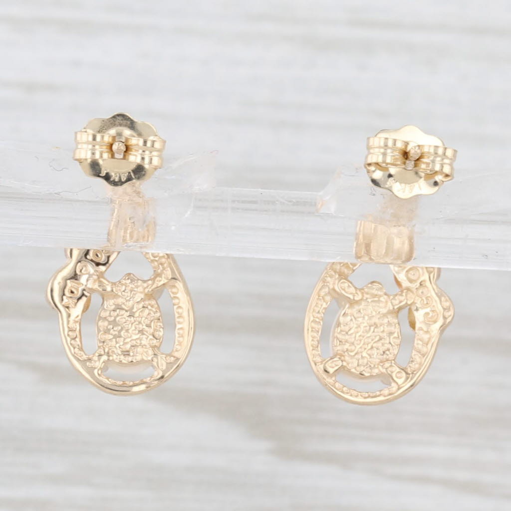 Light Gray Opal Teardrop Stud Earrings 10k 14k Yellow Gold Coleman Co Black Hills Gold