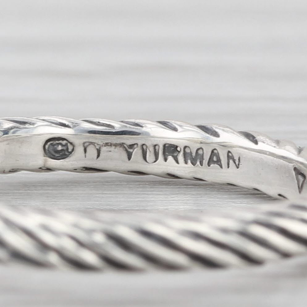 David Yurman Cable X Knot Sterling Silver 14k Gold Ring Size 6.25 - 6.5 Band