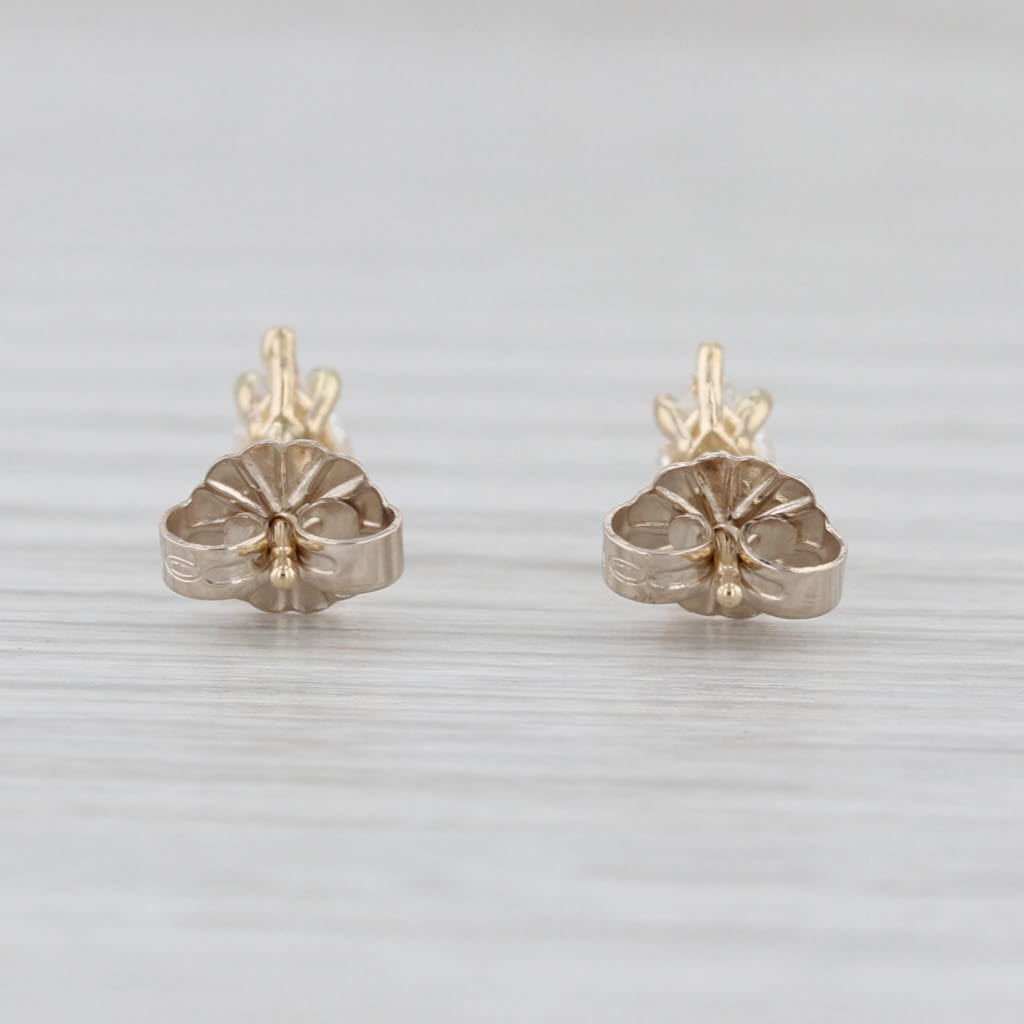 New 0.55ctw Diamond Solitaire Stud Earrings 14k Gold Pear Teardrop Studs
