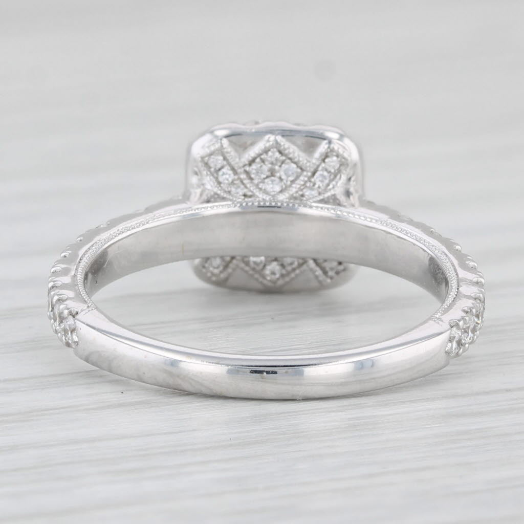 Light Gray Neil Lane 1.63ctw Princess Diamond Halo Engagement Ring 14k White Gold Size 6.75