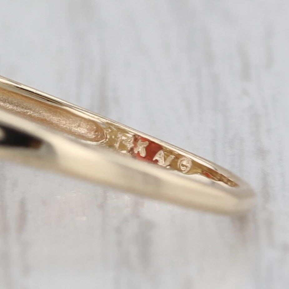 2.10ctw Oval Garnet Diamond Ring 14k Yellow Gold Size 9