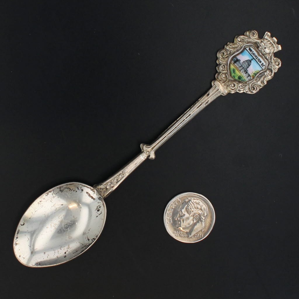 Washington DC Souvenir Spoon Sterling Silver Vintage Capitol Building
