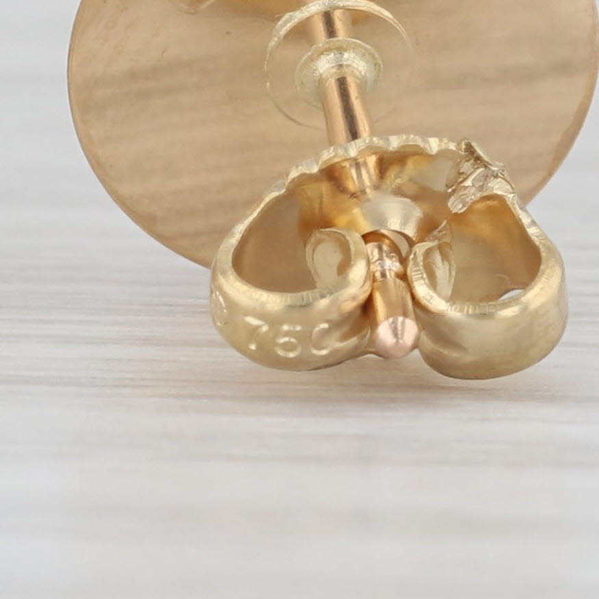 Gray Charles Garnier Swirl Stud Earrings 18k Yellow Gold French