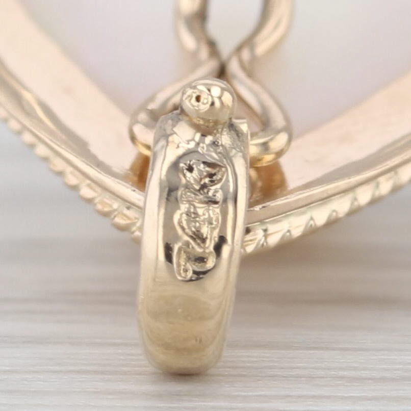 Mabe Pearl Teardrop Enhancer Pendant14k Yellow Gold Pear Solitaire Clip Bail