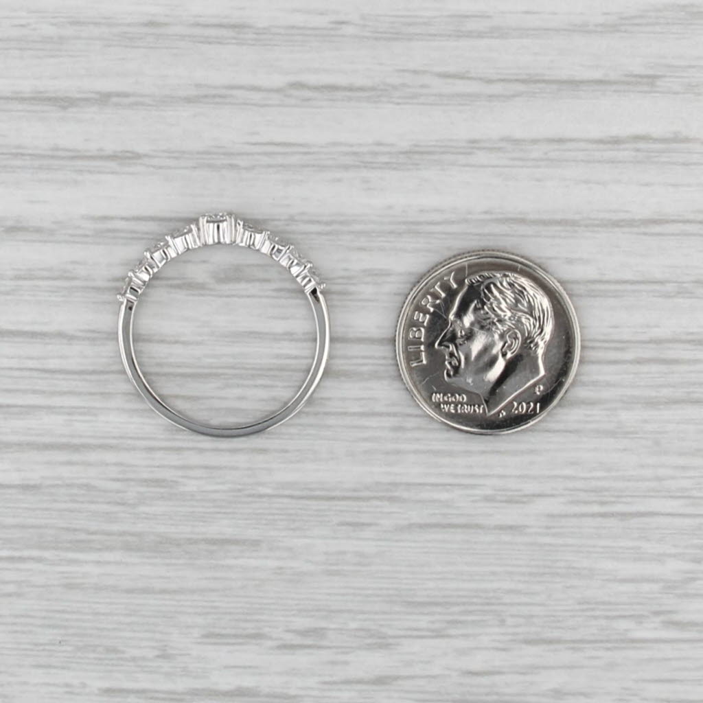 0.39ctw Diamond Wedding Anniversary Band 950 Platinum Size 7.25 Stackable COA