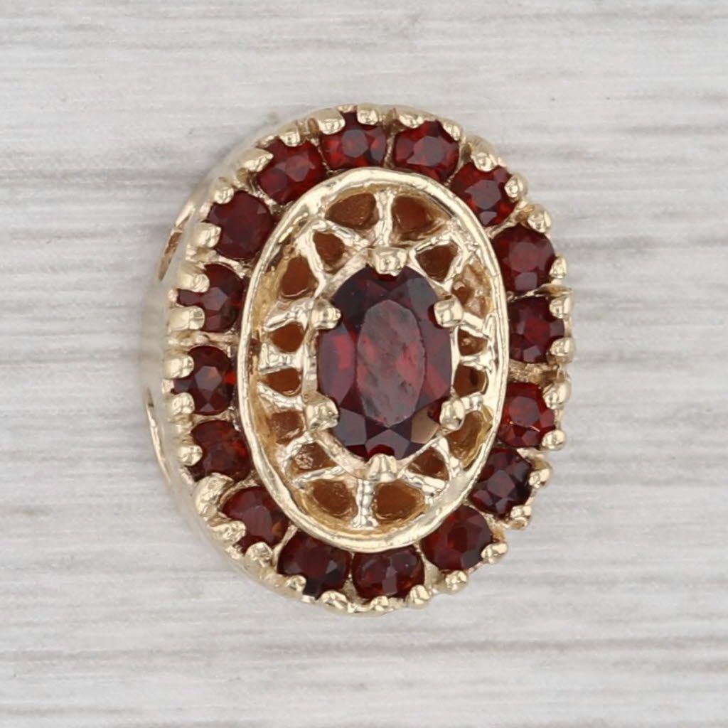 Gray Richard Klein 2ctw Garnet Slide Bracelet Charm 10k Yellow Gold