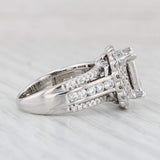 Light Gray 2ctw Princess Diamond Halo Engagement Ring 14k White Gold Size 7