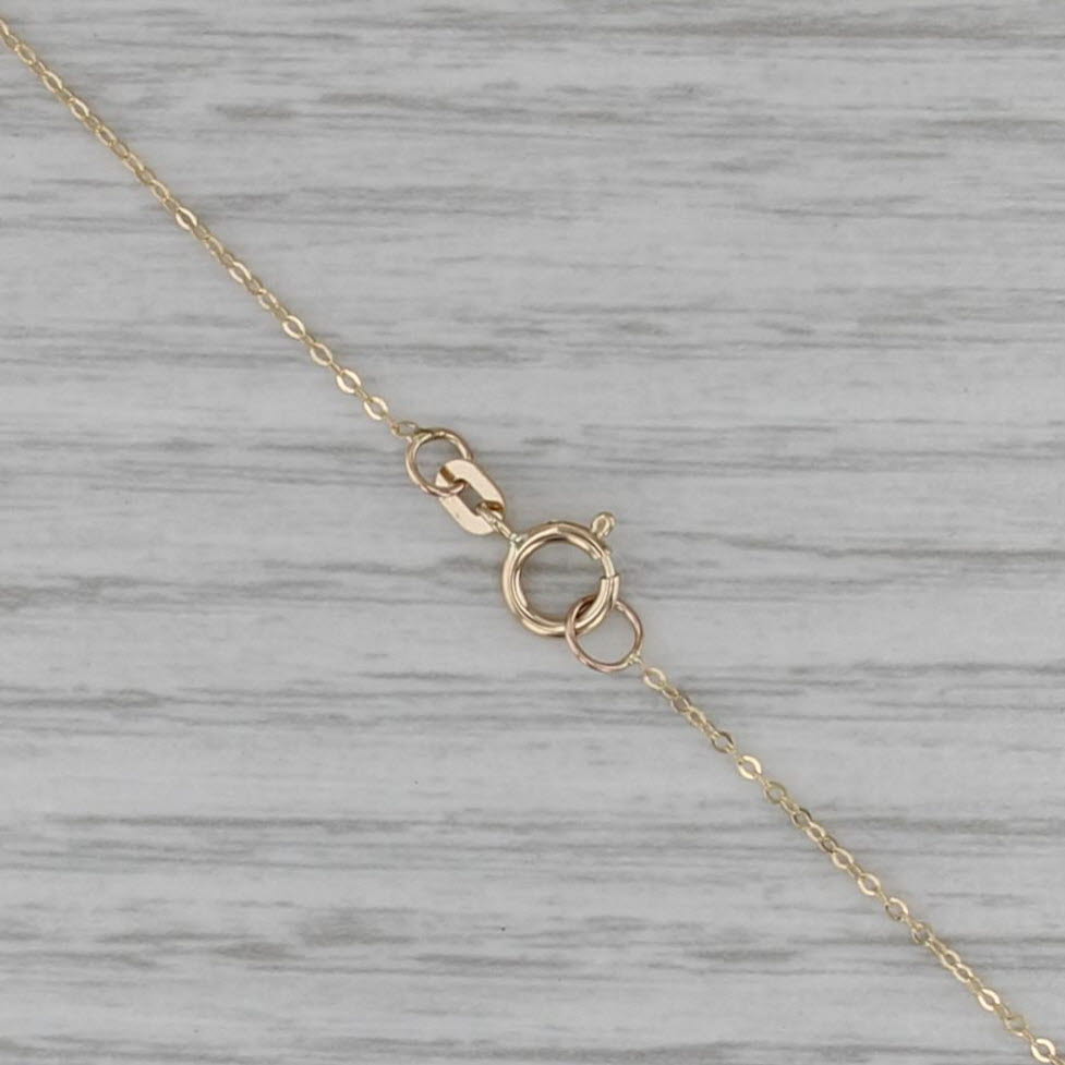 3 Cross Station Necklace 14k Yellow Gold 18" Fine Cable Chain