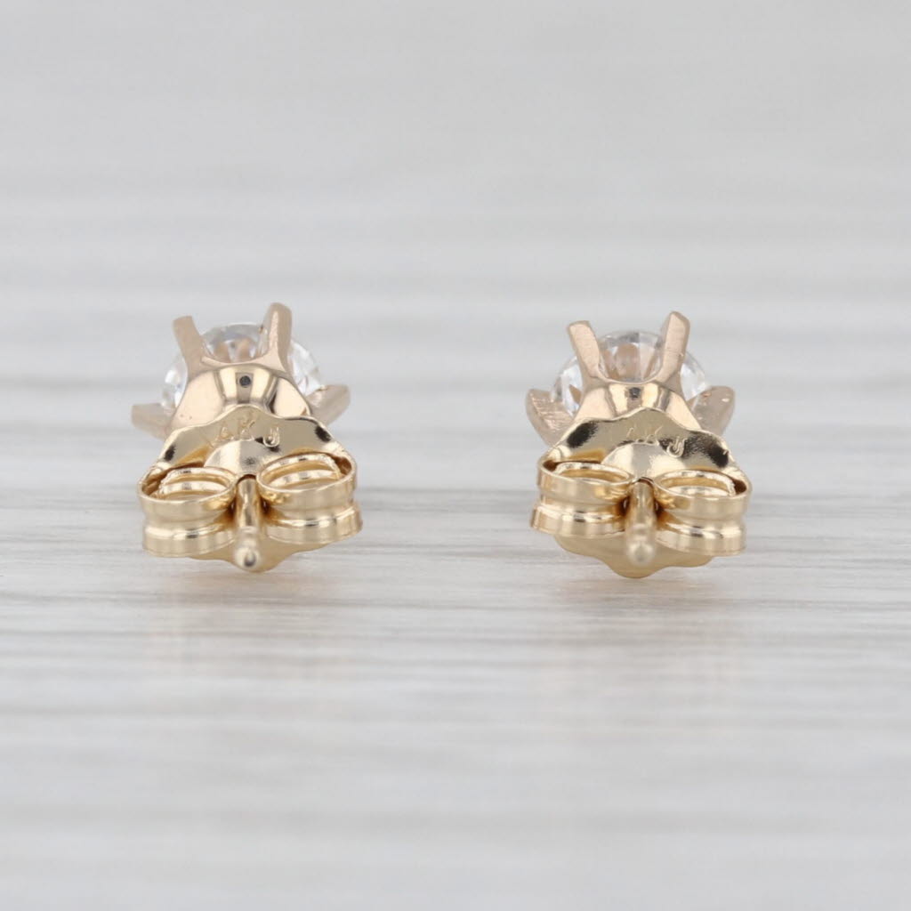 0.50ctw Round Diamond Solitaire Studs 14k Yellow Gold Stud Earrings