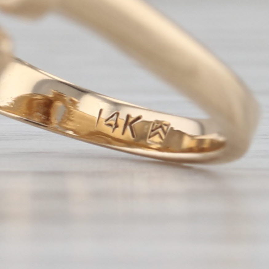 0.11ct Diamond Horse Ring 14k Yellow Gold Size 6.25 Western