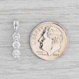 0.47ctw Diamond 3-Stone Journey Pendant 14k White Gold