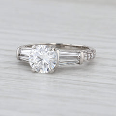 IGI 3.07ctw Round Lab Grown Diamond Engagement Ring Platinum Size 6